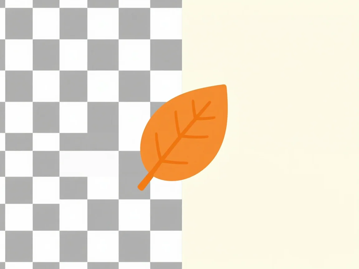 An icon over checkerboard and plain-color preview areas.