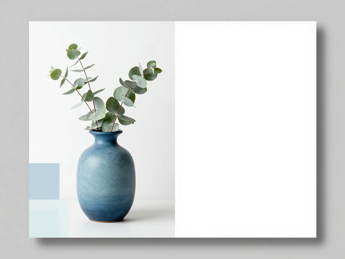 A botanical subject arranged in a spacious poster layout concept.