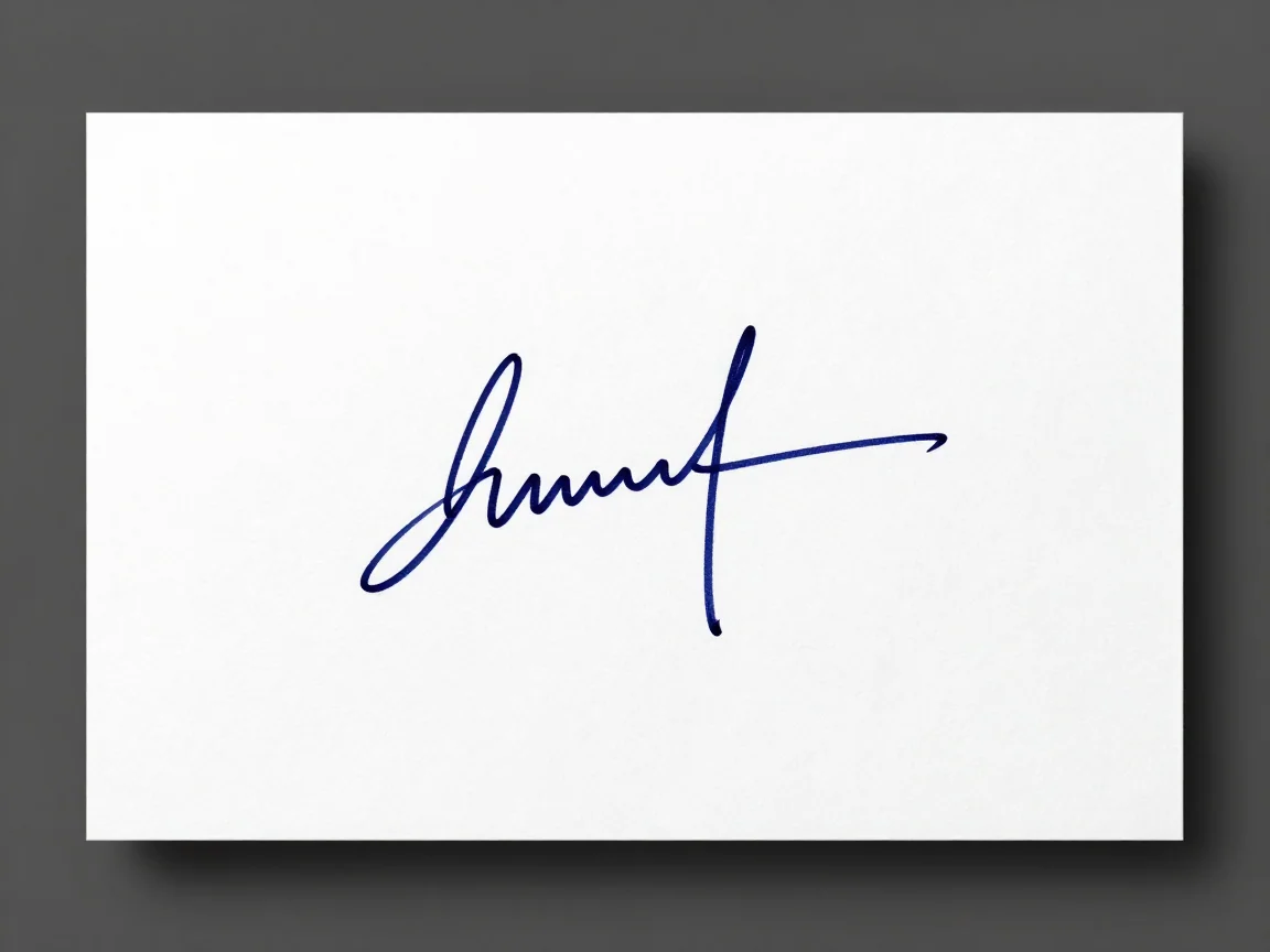 A fictional ink signature used as a preparation reference.