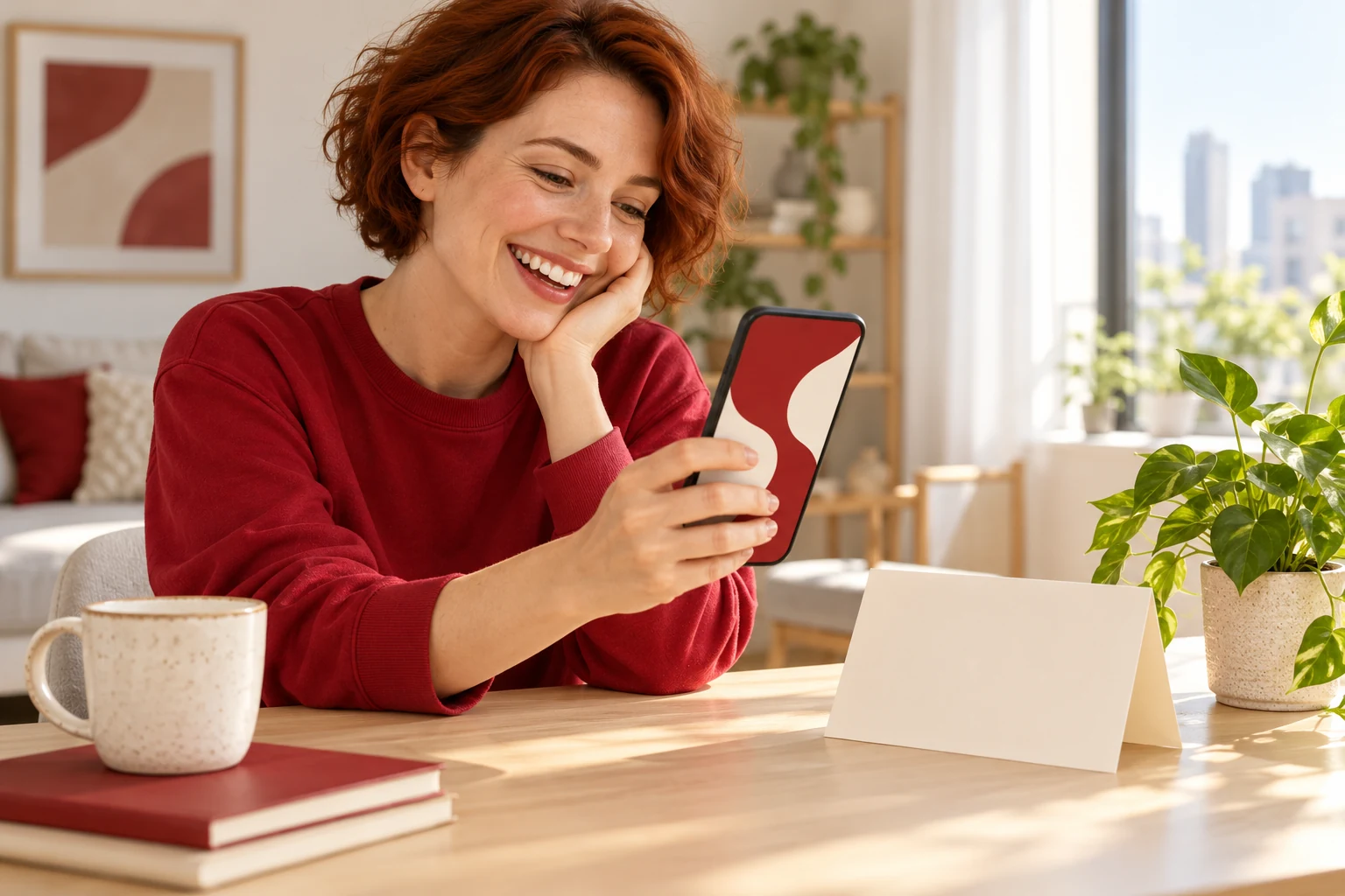 Sharing concept: review a personal announcement before sending it.